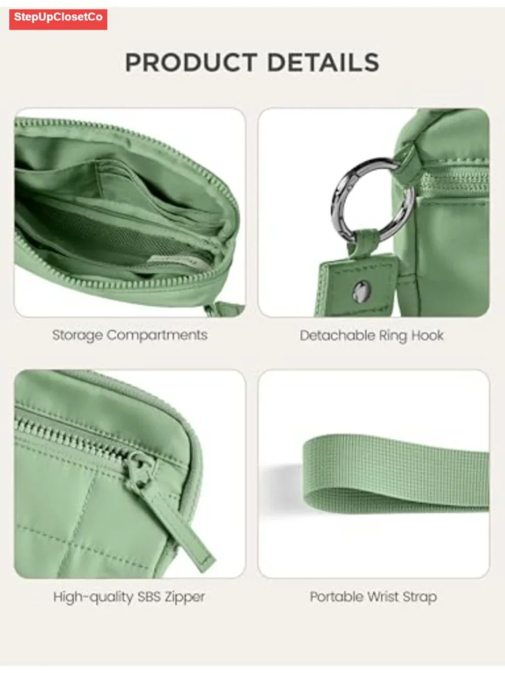 RFID Blocking Zip Around Wristlet Wallet with Phone Pocket